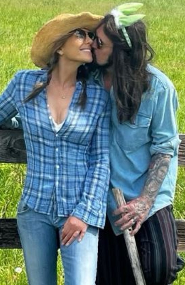 Elizabeth Hurley shared a loved up snap with Billy Ray Cyrus on Instagram.