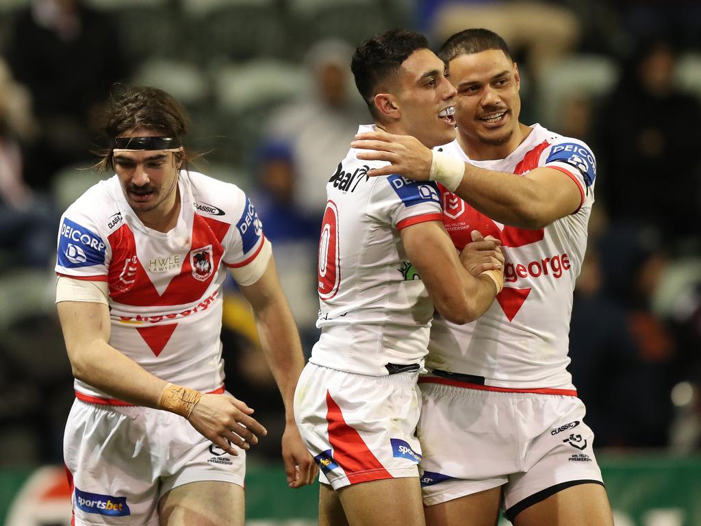 Tyrell Sloan made his debut in St George’s Rd 15 win over the Raiders. Picture: NRL Photos