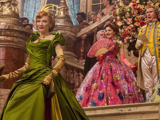 This image released by Disney shows Cate Blanchett in Disney's live-action feature film inspired by the classic fairy tale, "Cinderella." (AP Photo/Disney, Jonathan Olley)