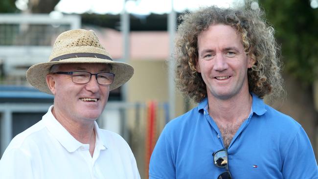 Trainers John Meagher (L) and Ciaron Maher. Picture: Jono Searle.