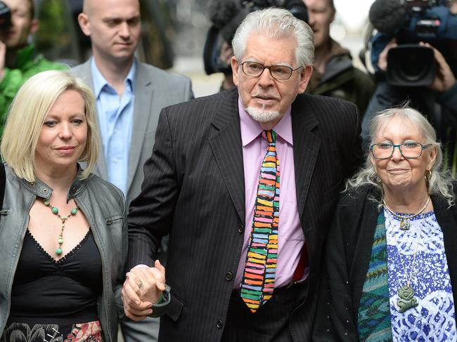 Disgraced entertainer Rolf Harris was supported in court by daughter Bindi and wife Alwen. Picture: Getty Images