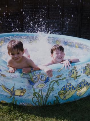 Thomas and Michael as children. Picture: Sally Evans.