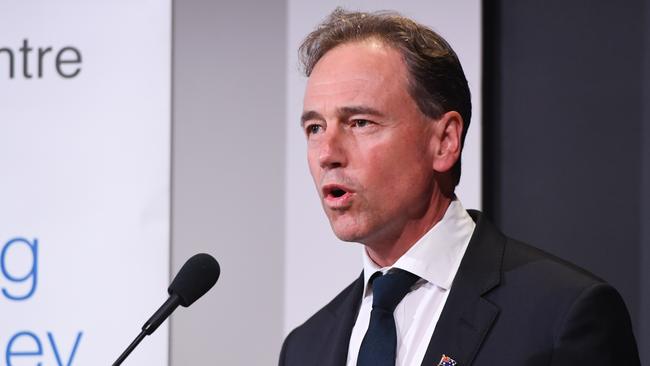 Greg Hunt has announced an expansion of telehealth. Picture: AAP.