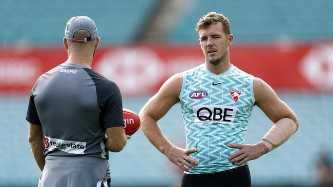 North Melbourne would be interested in Sydney champion Luke Parker, who is a Victorian but been with the Swans since he was drafted in 2010. Picture: Phil Hillyard