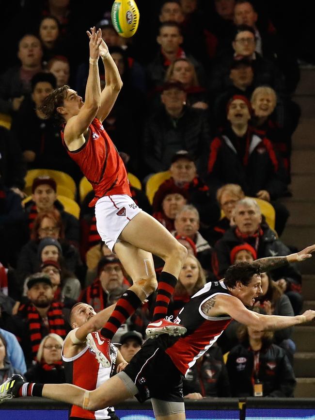 Joe Daniher’S MOTY winner over Jake Carlisle.