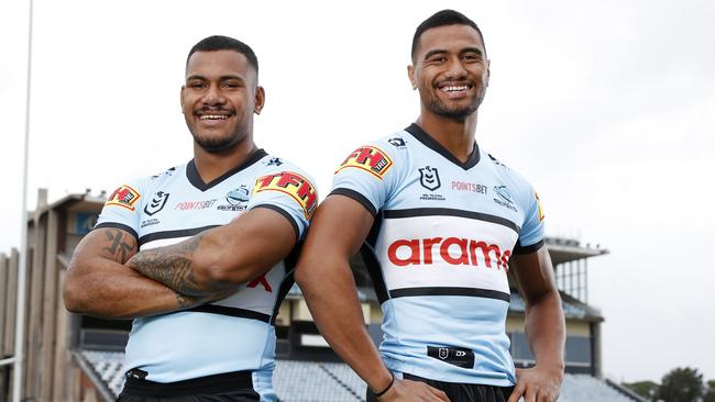 The Sharks have two of the best finishers in the NRL in Sione Katoa and Ronaldo Mulitalo. Picture: Jonathan Ng.