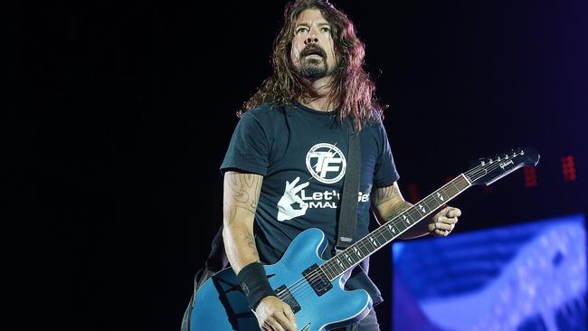 Dave Grohl of the Foo Fighters performs at Suncorp Stadium on February 24, 2015 in Brisbane, Australia. (Photo by Chris Hyde/Getty Images)