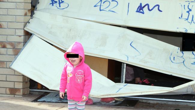 A two-year-old girl was reportedly in the house during the wild party. Picture: Richard Gosling