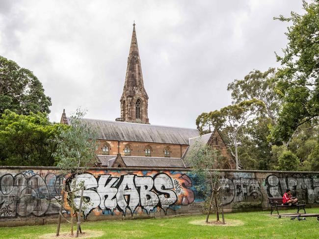 The loo-less park in Camperdown. Picture: Monique Harmer