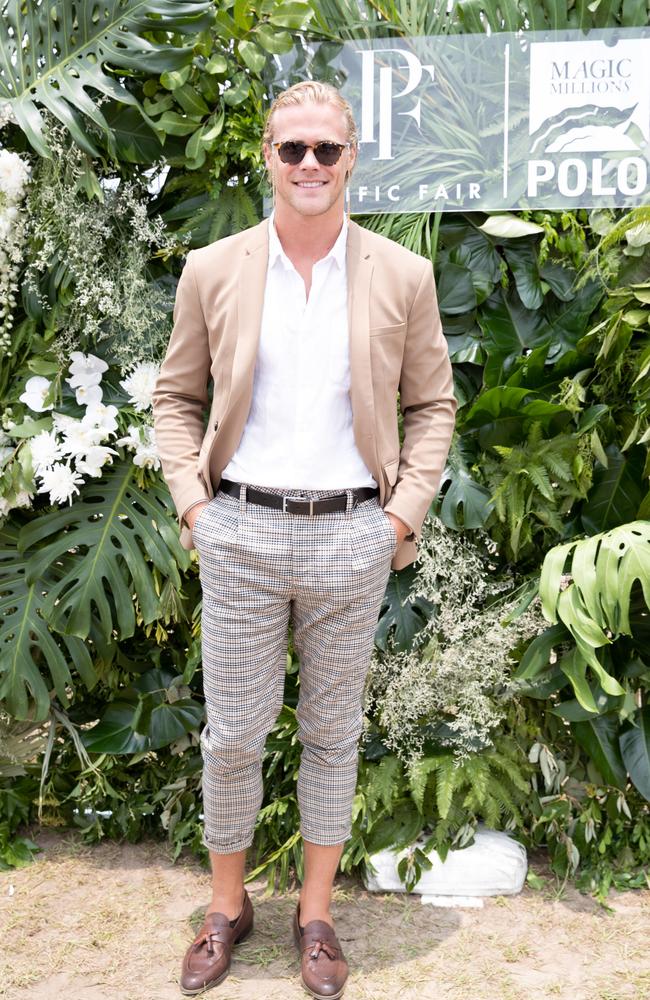 Jett Kenny at the Magic Millions Polo. Picture by Luke Marsden.