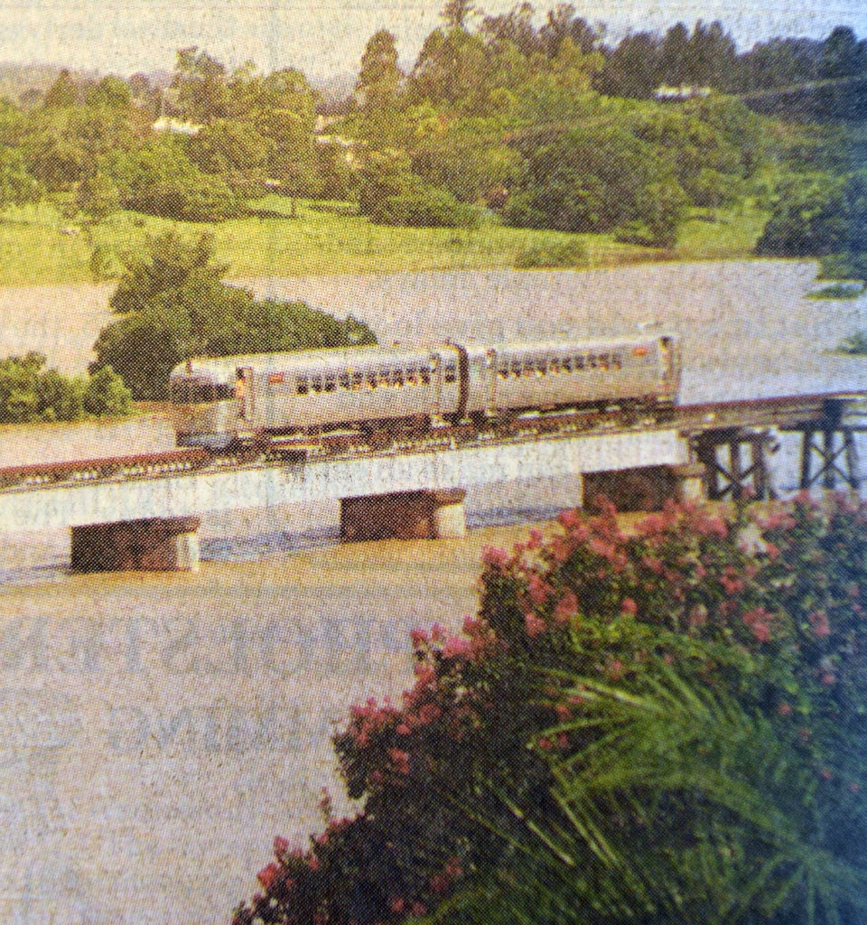 1999 FLOOD: The Mary Valley Heritage Railway's rail motor provided a vital link between Gympie and Monkland during the February flood, ferring workers back and forth across the high level Deep Creek rail bridge. Picture: Renee Albrecht