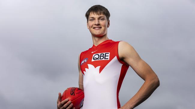 MELBOURNE, AUSTRALIA – NOVEMBER 21: Will Green of the Suns poses for a photograph following the 2023 AFL Draft at Marvel Stadium on November 21, 2023 in Melbourne, Australia. (Photo by Daniel Pockett/Getty Images)