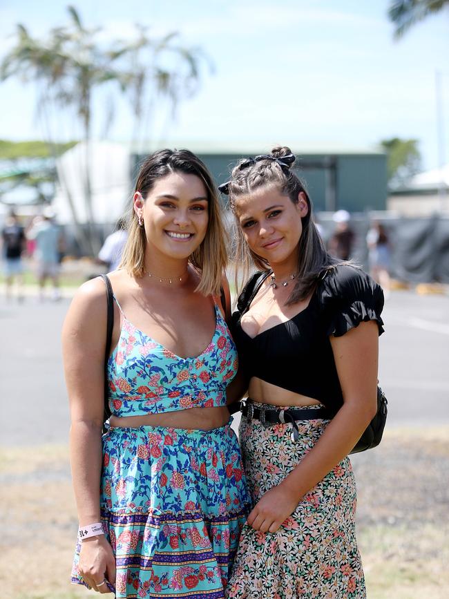 The Grass Is Greener music festival at the Cairns Showgrounds. Gisela Ford and Lauren Gillespie. PICTURE: STEWART MCLEAN
