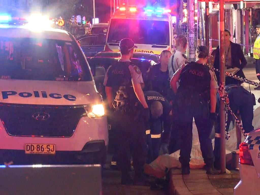 A man is dead after a stabbing in Marrickville on Monday night. Picture: TNV.