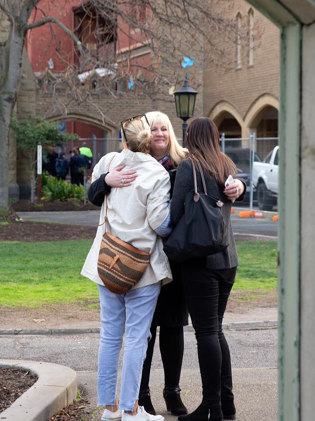 Principal Ms Virgato has been consoling parents and staff since the announcement. Picture: Sarah Matray