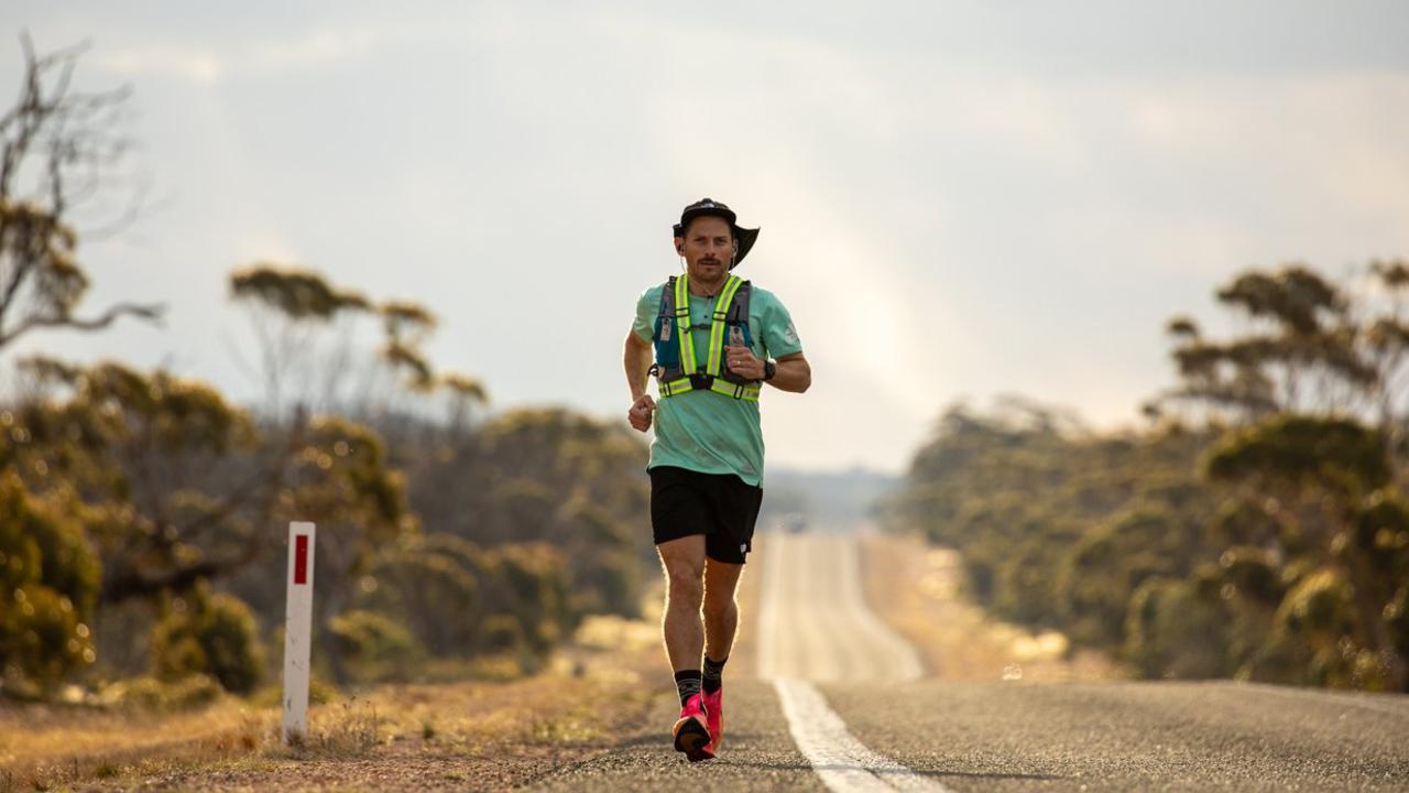 Chris Turnbull ran more than two marathons every day for almost six weeks. Picture: Jack Bullen
