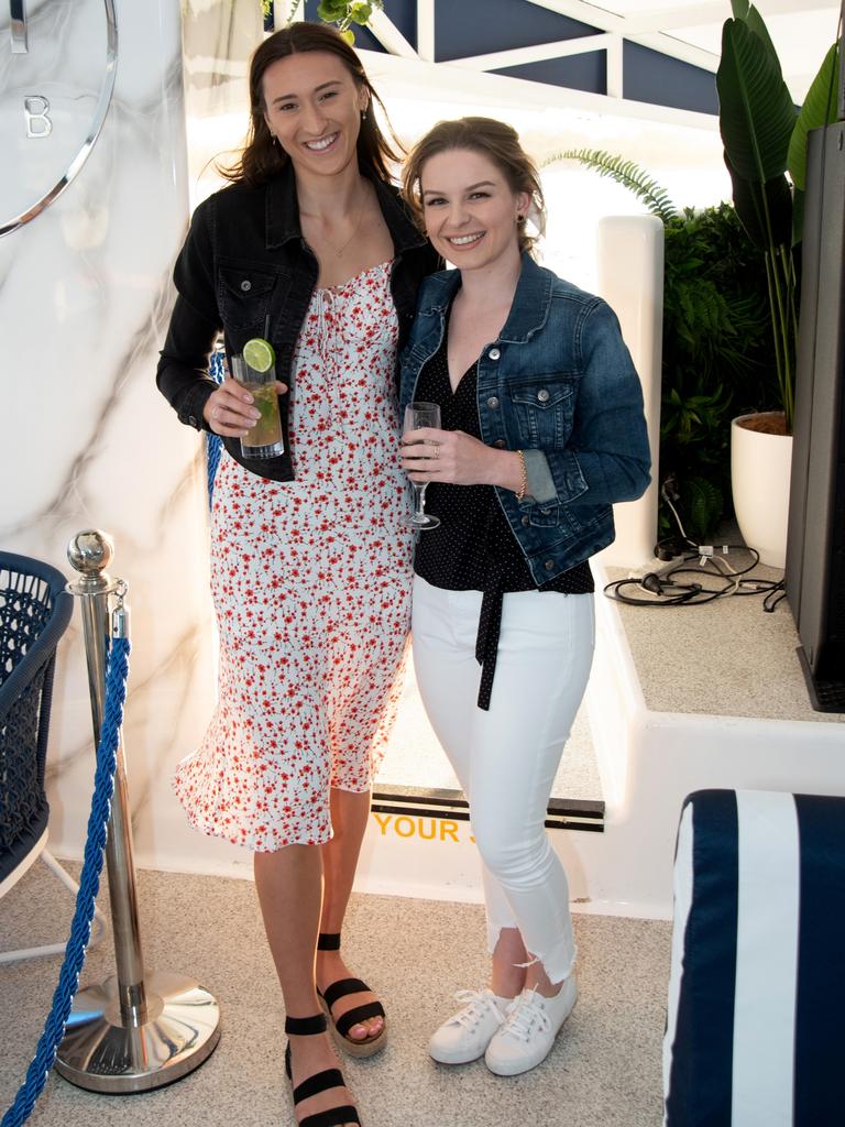 Tia Schwalger and Chloe Gerard at the Infomaps 20th Anniversary Party. Picture: Andrew Meadowcroft.