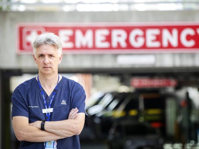 Registered nurse James Lloyd says 18-hour shifts at the RHH have “almost become the norm”. Picture: Chris Kidd