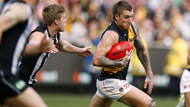 Dustin Martin took his game to a new level in 2015. Picture: Wayne Ludbey