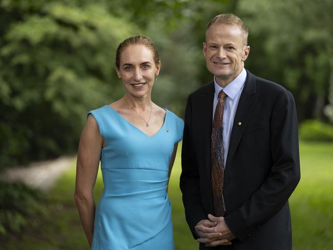 Georgina Long and Richard Scolyer in Canberra. Picture: NCA NewsWire/Martin Ollman