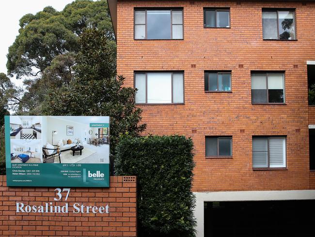 SYDNEY, AUSTRALIA - July 31, 2022: A general view of an apartment for sale in Cammeray on Sydney's North Shore as house prices continue to drop due to rising inflation. Picture: Newscorp- Daily Telegraph / Gaye Gerard