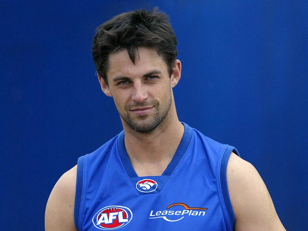 Jade Rawlings soon after being taken by the Bulldogs in the 2004 AFL pre-season draft.