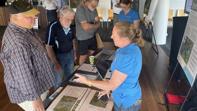 Gympie residents attend the Powerlink community drop-in session on January 18, 2023 at the Gympie Showgrounds.