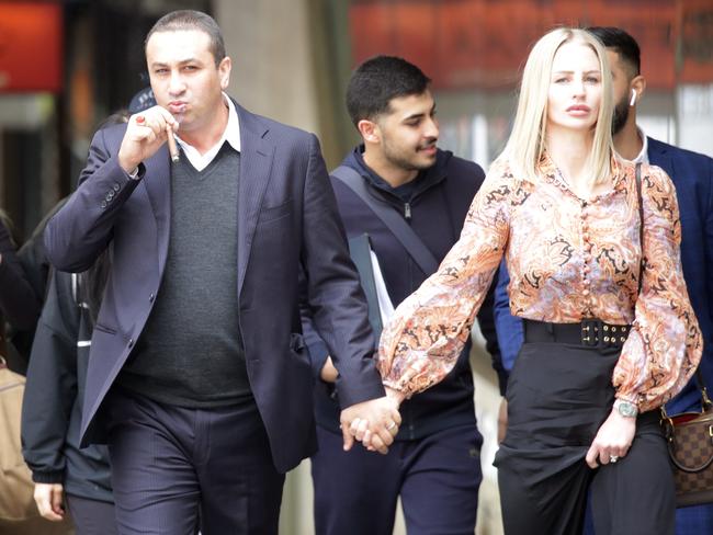 Haddad and Le Brocq before their sentence hearing earlier this week. Picture: Christian Gilles / NCA NewsWire