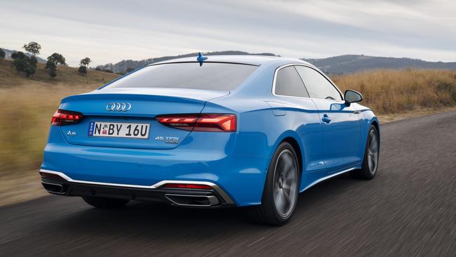 Audi’s A5 has a more sporting appearance.