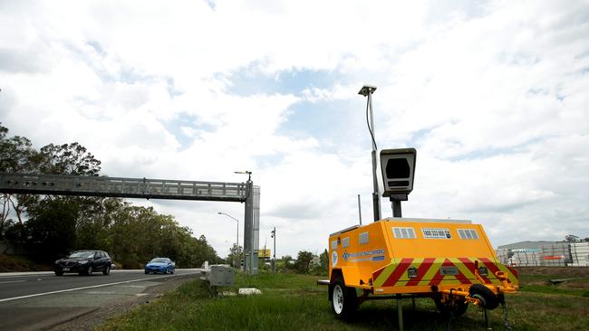 A speed camera trailer. Picture: Mark Calleja