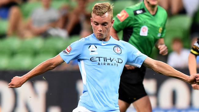 Melbourne City’s Nathaniel Atkinson won’t feature at the Olympics should the Olyroos qualify.