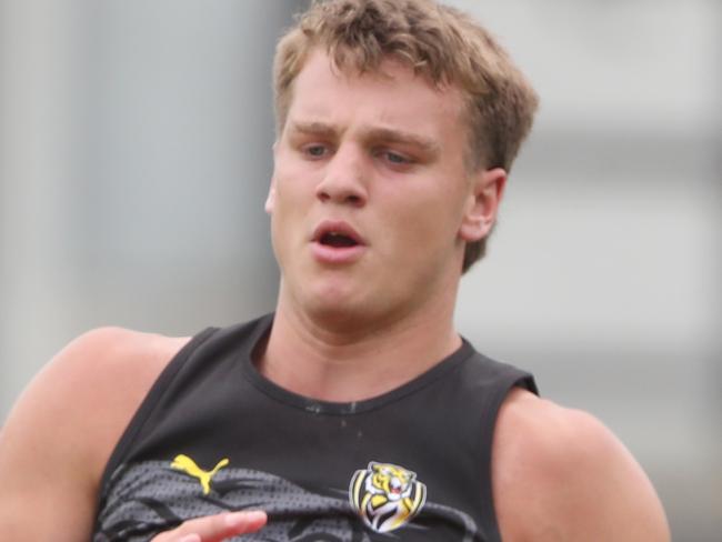 Richmond football club. Sam Lalor on the field. Thursday, January 9. 2025. Picture: David Crosling