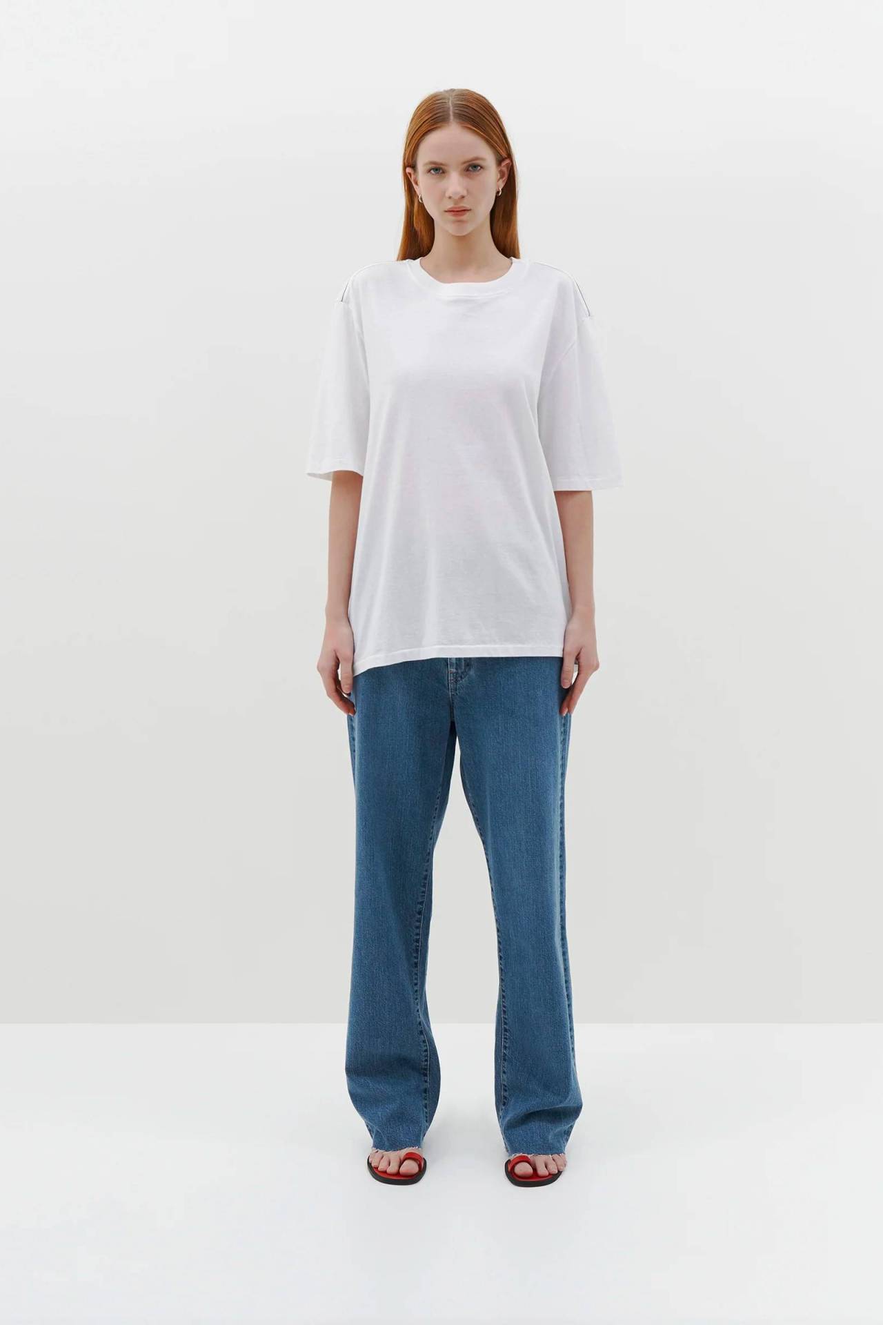 <h3><a href="https://www.bassike.com/" target="_blank" rel="nofollow noopener">Bassike</a></h3><p>Bassike is offering the ultimate slouchy tee, perfectly paired with anything from tailored trousers to your favourite denim jeans. Made from 100 per cent organic cotton, this jersey style boasts a ribbed crew neck, a contrast back neck chain-stitch, and is both designed and made locally.</p><p><strong>Material</strong>: 100 per cent cotton | <strong>Sizes</strong>: XXS - XXL | <strong>Cut</strong>: Crew neck | <strong>Rating</strong>: N/A | <strong>Returns:</strong> 14-day free returns | <strong>Shipping:</strong> Free over $200</p><p><strong>SHOP NOW:</strong> Slouch boyfriend short sleeve T-shirt, $120 from <a href="https://www.bassike.com/products/slouch-boyfriend-s-s-t-shirt-ss22wjt35-white" target="_blank" rel="nofollow noopener"><strong>Bassike</strong></a></p>