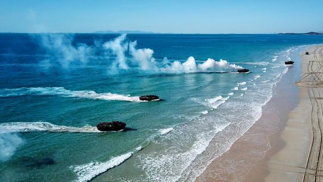 An amphibious landing for Exercise Talisman Sabre 2019 at Langham Beach in Stanage Bay, Queensland.