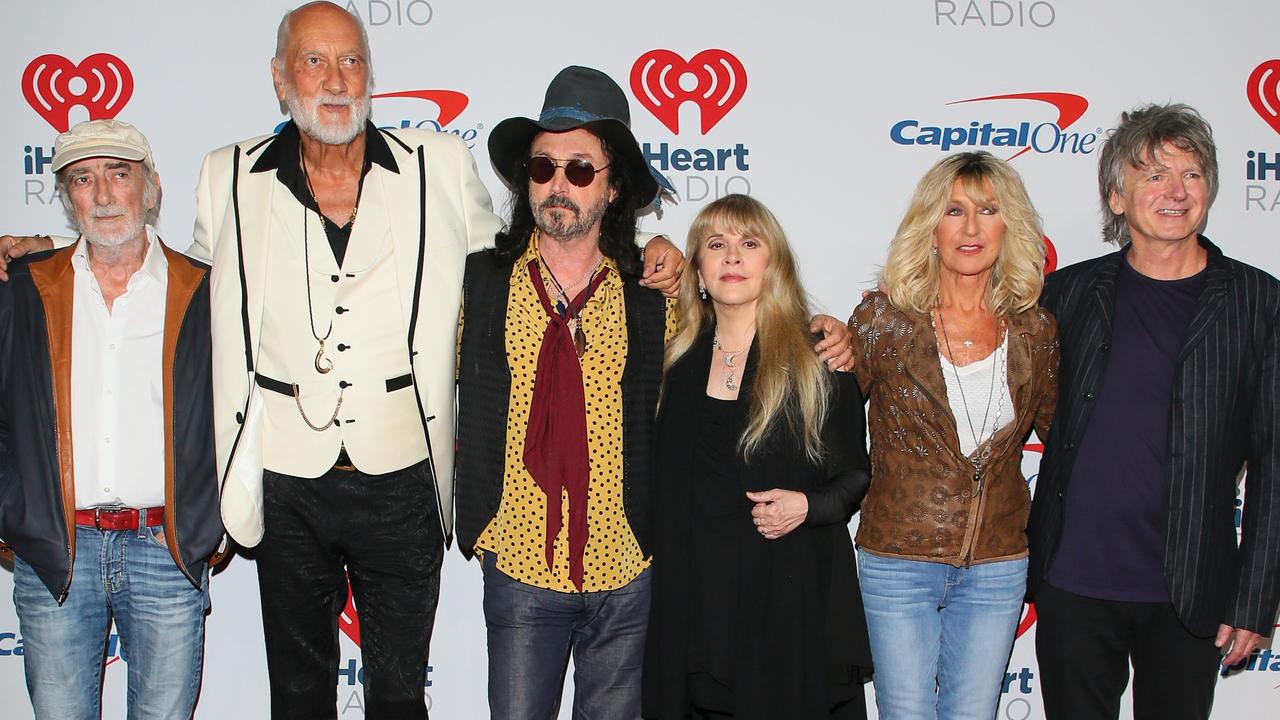 L-R: John McVie, Mick Fleetwood, Mike Campbell, Stevie Nicks, Christine McVie and Neil Finn of Fleetwood Mac in 2018. Picture: JB Lacroix/WireImage