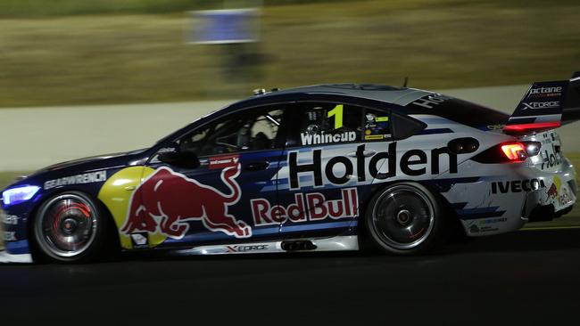 Jamie Whincup in action on Saturday night. Picture: Tim Hunter.