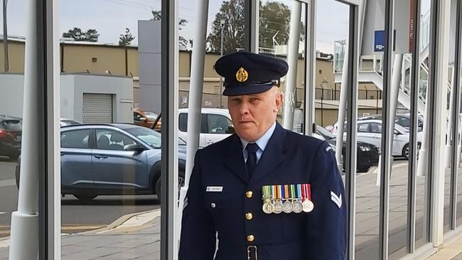 Corporal David Leslie Marsh, 44, outside the Defence Force Magistrates Court in Canberra. Picture: Craig Dunlop