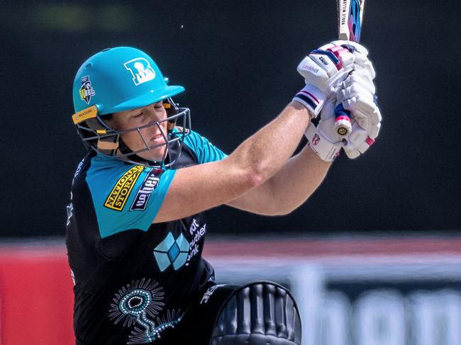 MELBOURNE, AUSTRALIA - NOVEMBER 19: Brisbane Heat player Grace Harris gets out bowled during Weber Women's Big Bash League (WBBL 09) match between Melbourne Stars Women and Brisbane Heat Women at the CitiPower Centre on November 19, 2023 in Melbourne, Australia. (Photo by Santanu Banik/Speed Media/Icon Sportswire via Getty Images)