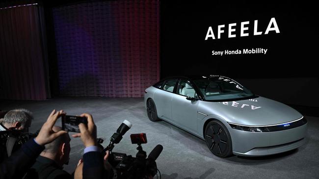 The Afeela prototype is displayed during the Consumer Electronics Show (CES) in Las Vegas, Nevada, on January 4, 2023. Picture: Patrick T. Fallon/AFP