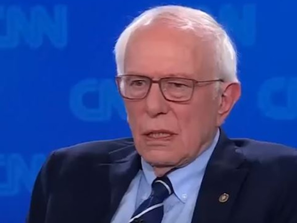 Bernie Sanders thanked Thomas for their question. Picture: CNN