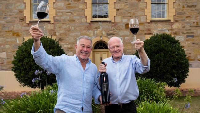 Randall Wine Group executive chairman Warren Randall with Penny's Hill founder Tony Parkinson.