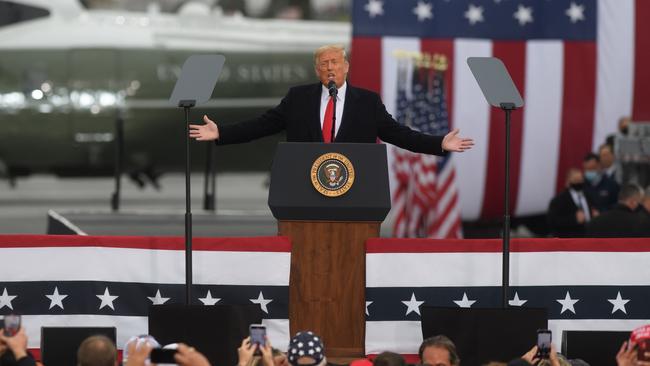 U.S. President Donald Trump speaks at a campaign rally in Martinsburg, Pennsylvania. Picture: Jeff Swensen/Getty Images/AFP