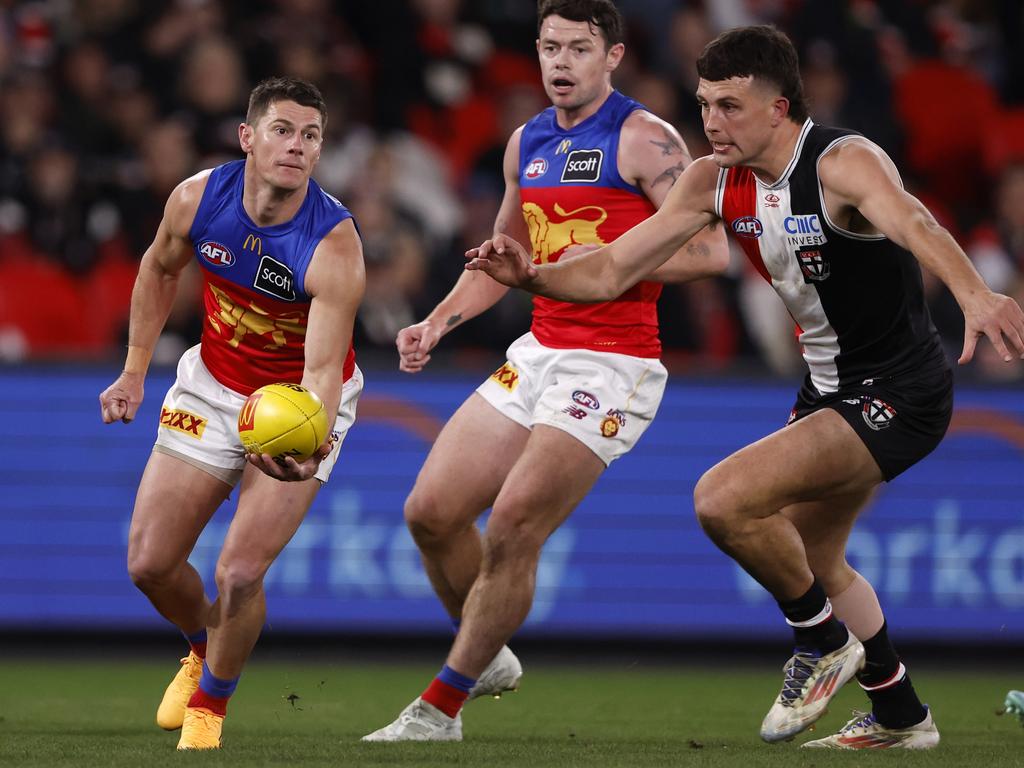 Dayne Zorko (left) says the Western Bulldogs are the AFL’s hottest team. Picture: Darrian Traynor/Getty Images