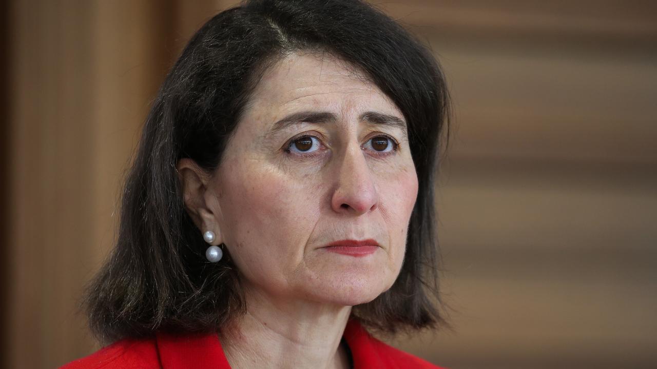 Premier Gladys Berejiklian was particularly unimpressed by one line of questioning from a journalist. Picture: NCA NewsWire / Gaye Gerard