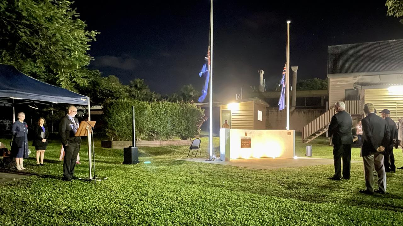 Hundreds gathered at Farleigh Mill just after 5am to join the Farleigh-Northern Beaches RSL sub branch service. Photo: Fergus Gregg