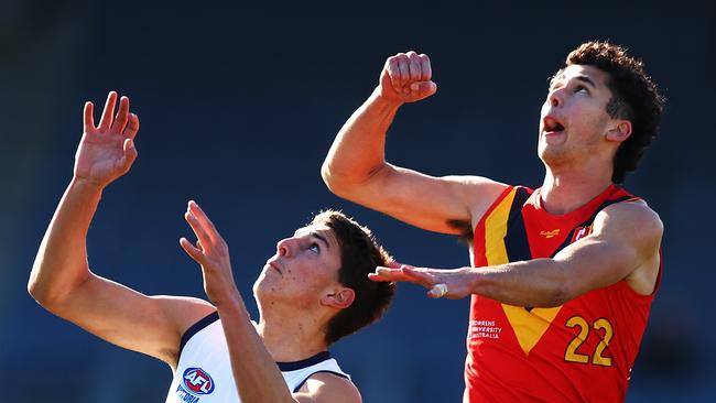 Will McCabe (right) is a top-25 prospect and is a father-son option for Hawthorn. Picture: Getty Images