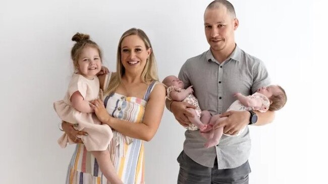 Liv Renga, her husband Josh and her three daughters have received devastating news. Picture: Supplied