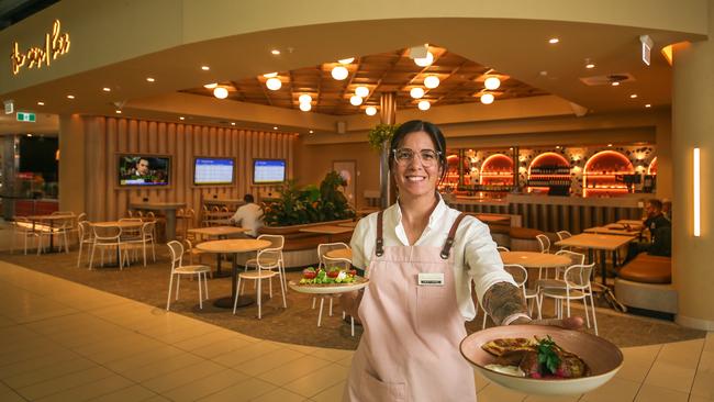 Bar tender and waiter Destynee Perez as Gold Coast Airport opens The Sand Bar. Picture: Glenn Campbell