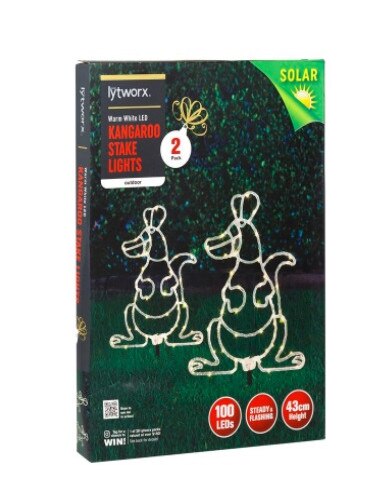 Other top picks from the Xmas range is this $19 Solar Kangaroo Stake Light. Picture: Supplied