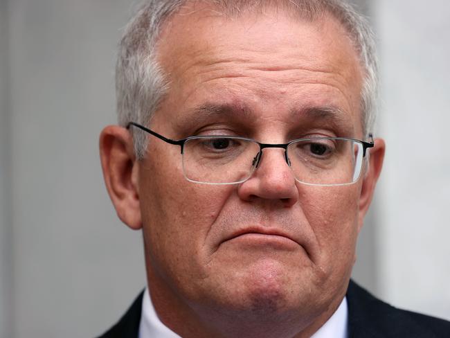 CANBERRA, AUSTRALIA NewsWire Photos JANUARY 19, 2022: Prime Minister Scott Morrison spoke to the media during a press conference held at Parliament House in Canberra.Picture: NCA NewsWire / Gary Ramage